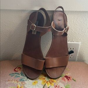 Steve Madden Brown Leather Sandals